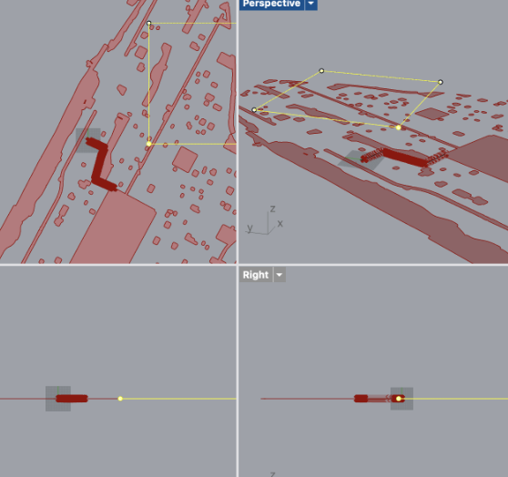 Rhino: route geometry against park boundaries