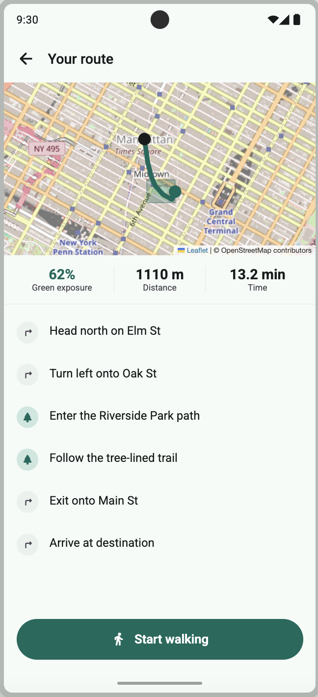 Turn-by-turn directions
